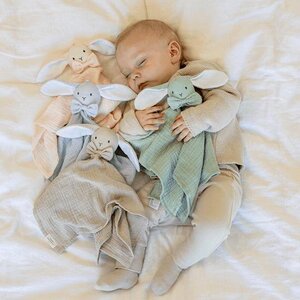 Teddykompaniet комфортер Diinglisar, Rabbit, Muslin Baby pink - Teddykompaniet