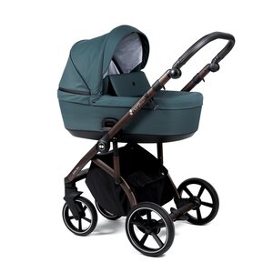 Nordbaby Active Plus vežimėlio komplektas Garden Green, frame Bronze Black - Nordbaby