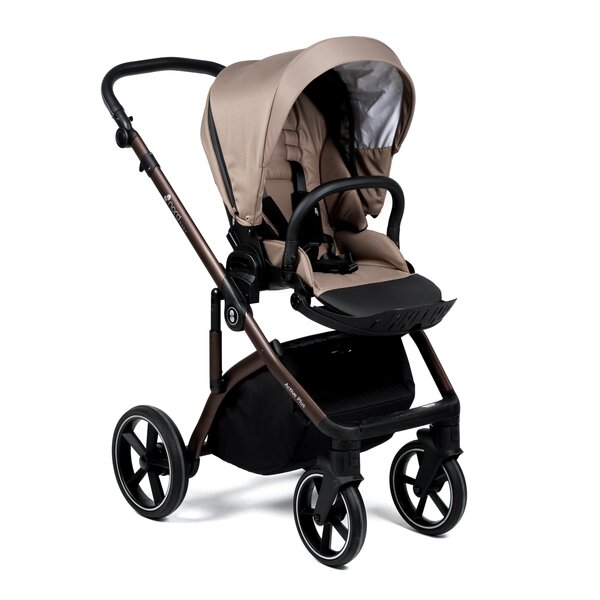 Nordbaby Active Plus stroller set Praline Beige, frame Bronze Black - Nordbaby