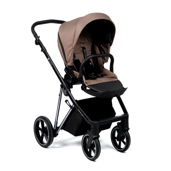 Nordbaby Active Lux vankrikomplekt Chocolate Brown, raamiga Chrome Black - Nordbaby