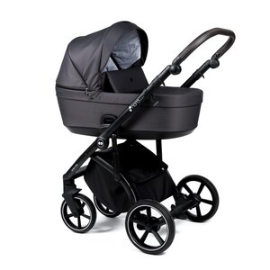 Nordbaby Active Plus stroller set Metal Grey, frame Onyx Dark Brown - Nordbaby