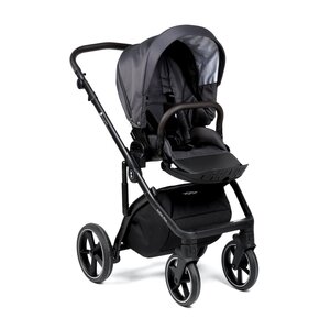 Nordbaby Active Plus stroller set Metal Grey, frame Onyx Dark Brown - Nordbaby