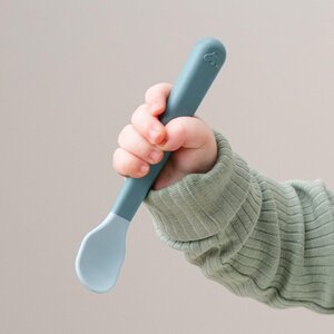 Done by Deer Foodie easy-grip baby spoon 3-pack Blue - Done by Deer