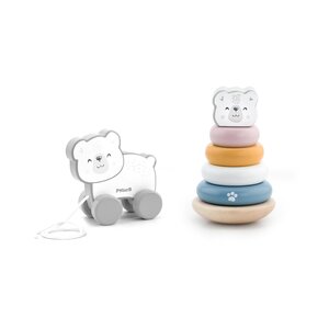 деревянная игрушка Pull Along and Stacking Set - Polar Bear - PolarB