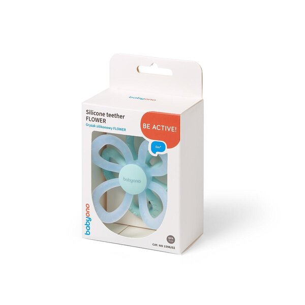 BabyOno silicone teether Flower Blue - BabyOno