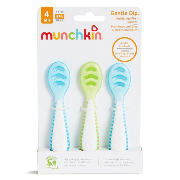 Munchkin lusikas 3tk Gentle Dip Sinine/Roheline - Munchkin