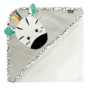 Fehn hooded bath towel 80x80cm, Zebra - Fehn