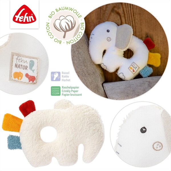 Fehn soft rattle Elephant - Fehn