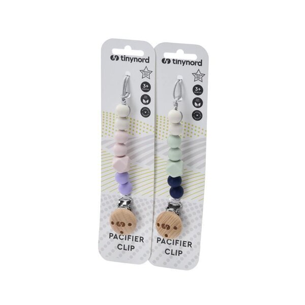 Tinynord Silicone Pacifier Clip Beige/Pink/Lavender - Tinynord