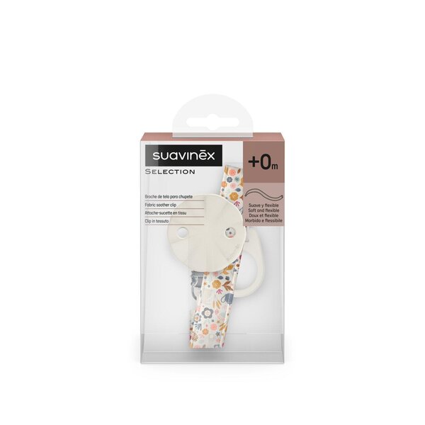 Suavinex fabric pacifier clip Wonderland Beige - Suavinex