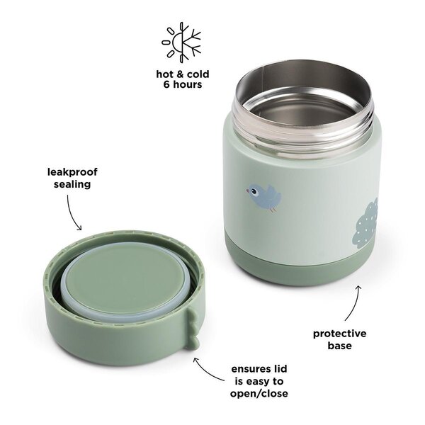 Done by Deer insulated food jar Playground 300ml Green - Done by Deer