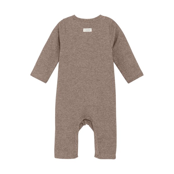 Fixoni Romper LS Melange Rib - Fixoni