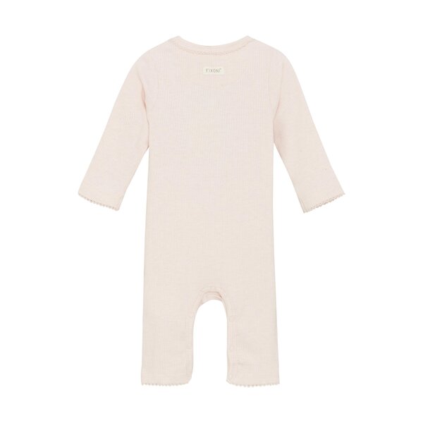 Fixoni Romper LS Melange Rib - Fixoni