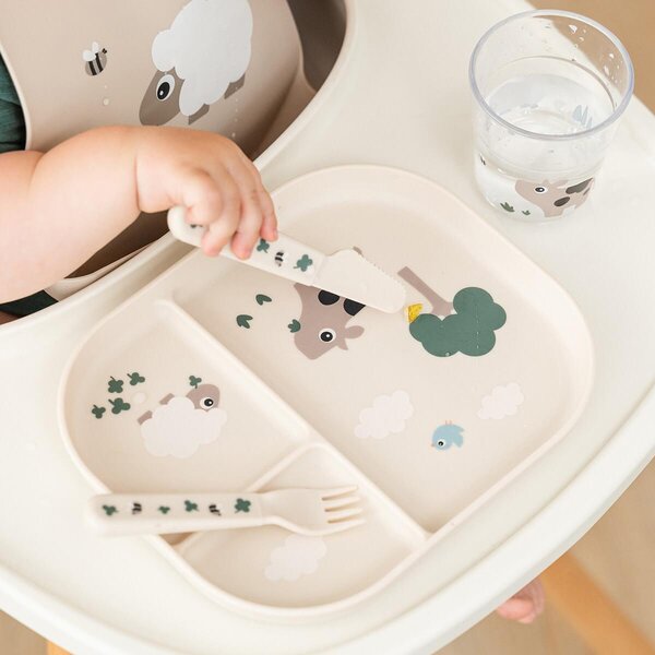 Done by Deer Foodie cutlery set Foodie Tiny farm Sand - Done by Deer