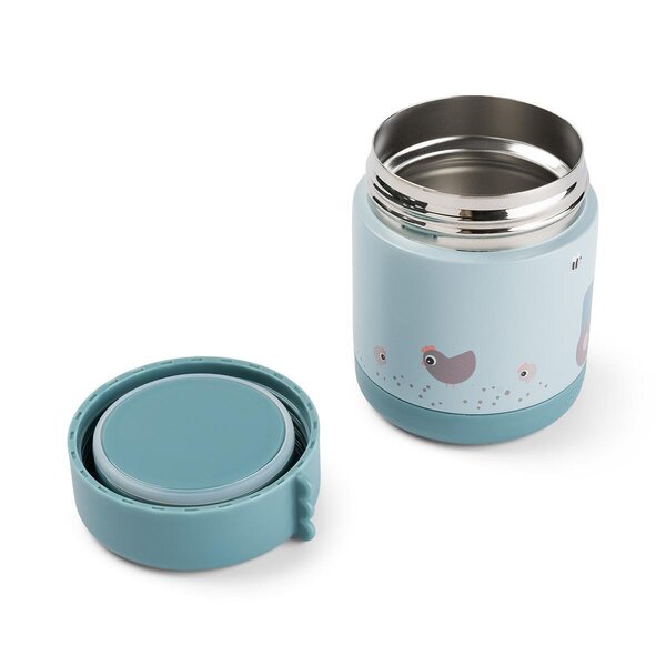 Done by Deer Insulated food jar Tiny farm Blue 300 ml - Done by Deer