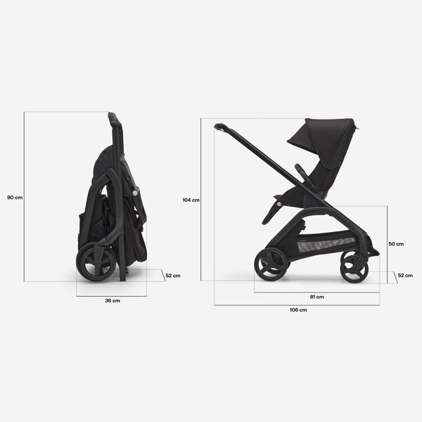 Bugaboo Dragonfly 2in1 stroller set Black/Desert Taupe - Bugaboo