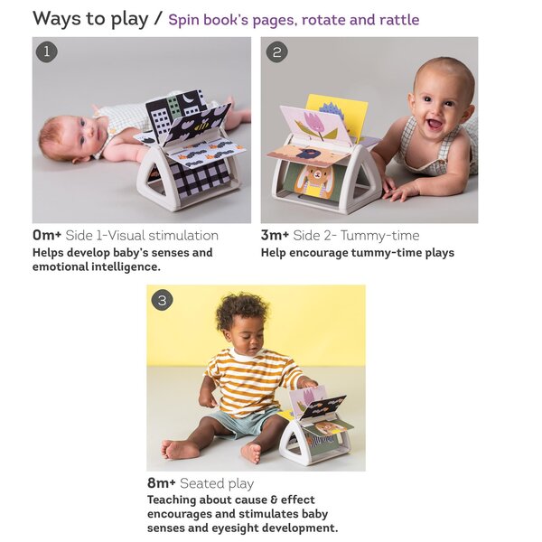 Taf Toys Tummy Time Spinning Book - Taf Toys