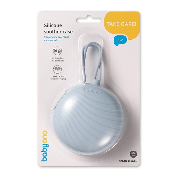 BabyOno silicone soother case Blue - BabyOno