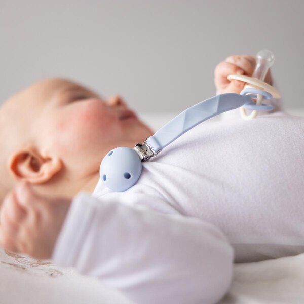 BabyOno soother clip silicone Blue - BabyOno