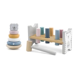 PolarB деревянная игрушка Stacking and Pounding Set - PolarB