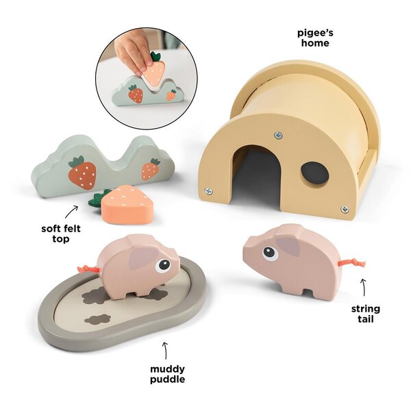 Done by Deer деревянная игрушка Tiny farm play set Pigee - Done by Deer