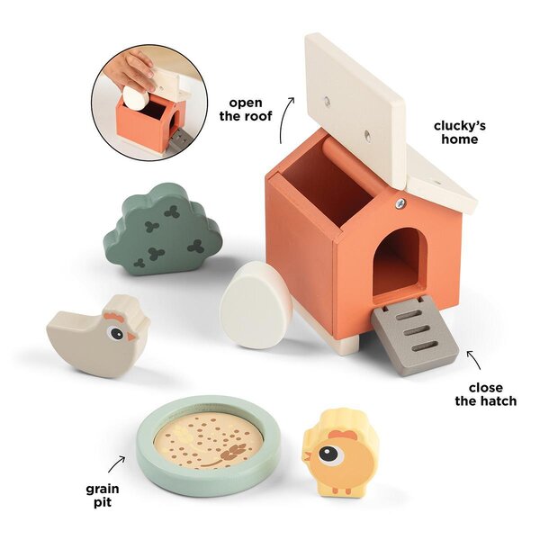 Done by Deer деревянная игрушка Tiny farm play set Clucky - Done by Deer