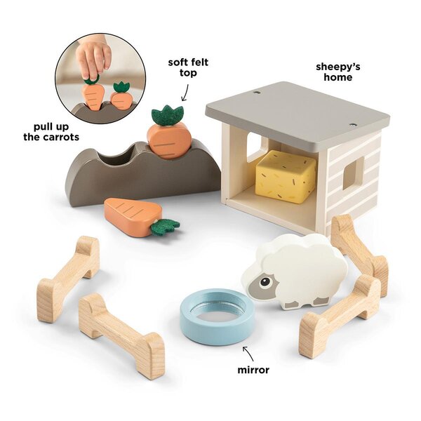 Done by Deer деревянная игрушка Tiny farm play set Sheepy - Done by Deer