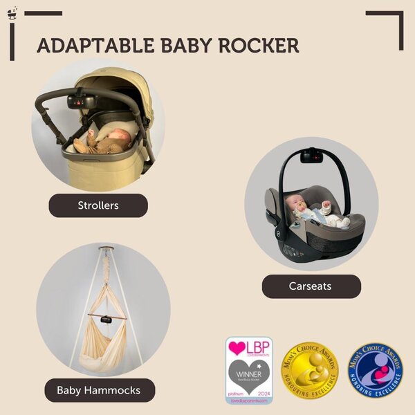 Zazu ROBBY Baby rocker with cry sensor Black - Zazu