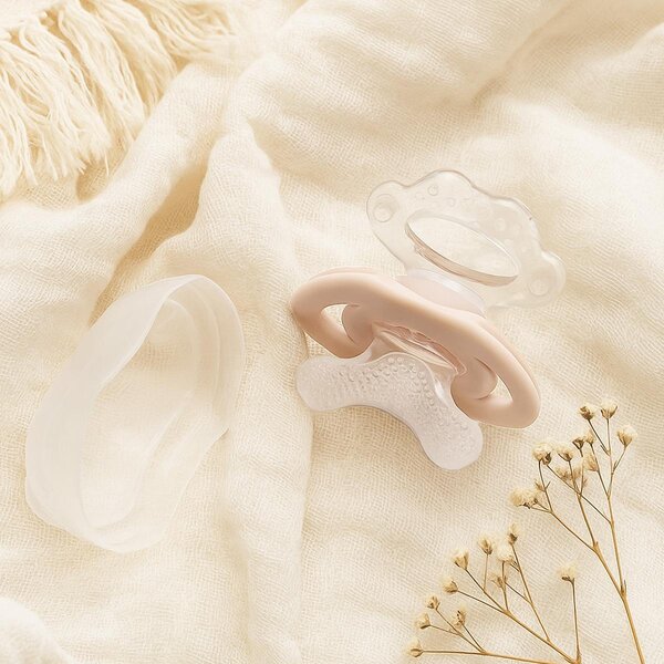 BabyOno silicone teether Beige - BabyOno