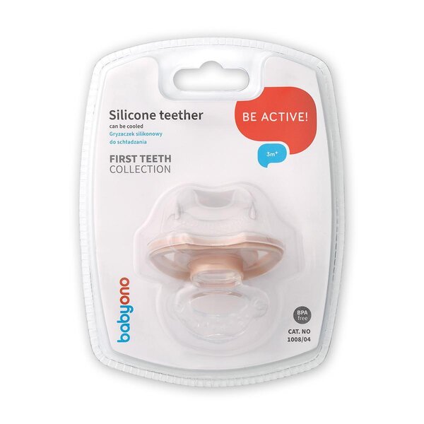 BabyOno silicone teether Beige - BabyOno