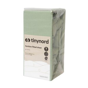 Tinynord bamboo fitted sheet 60x120cm, Green - Tinynord
