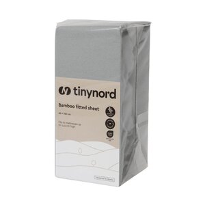 Tinynord bamboo fitted sheet 60x120cm, Grey - Tinynord