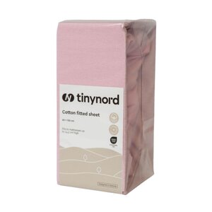 Tinynord cotton fitted sheet 60x120cm, Pink - Tinynord