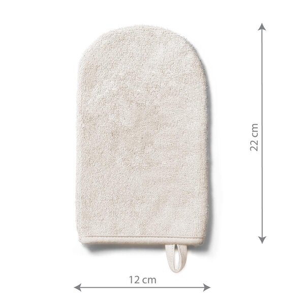 BabyOno Bamboo baby wash mitt Beige - BabyOno