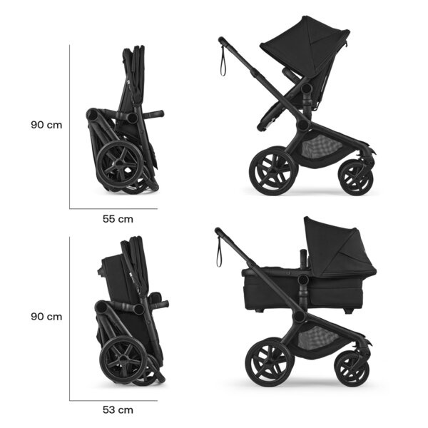 Bugaboo Fox 5 Renew 2in1 stroller set Graphite/Heritage Black,Dusty Pink - Bugaboo