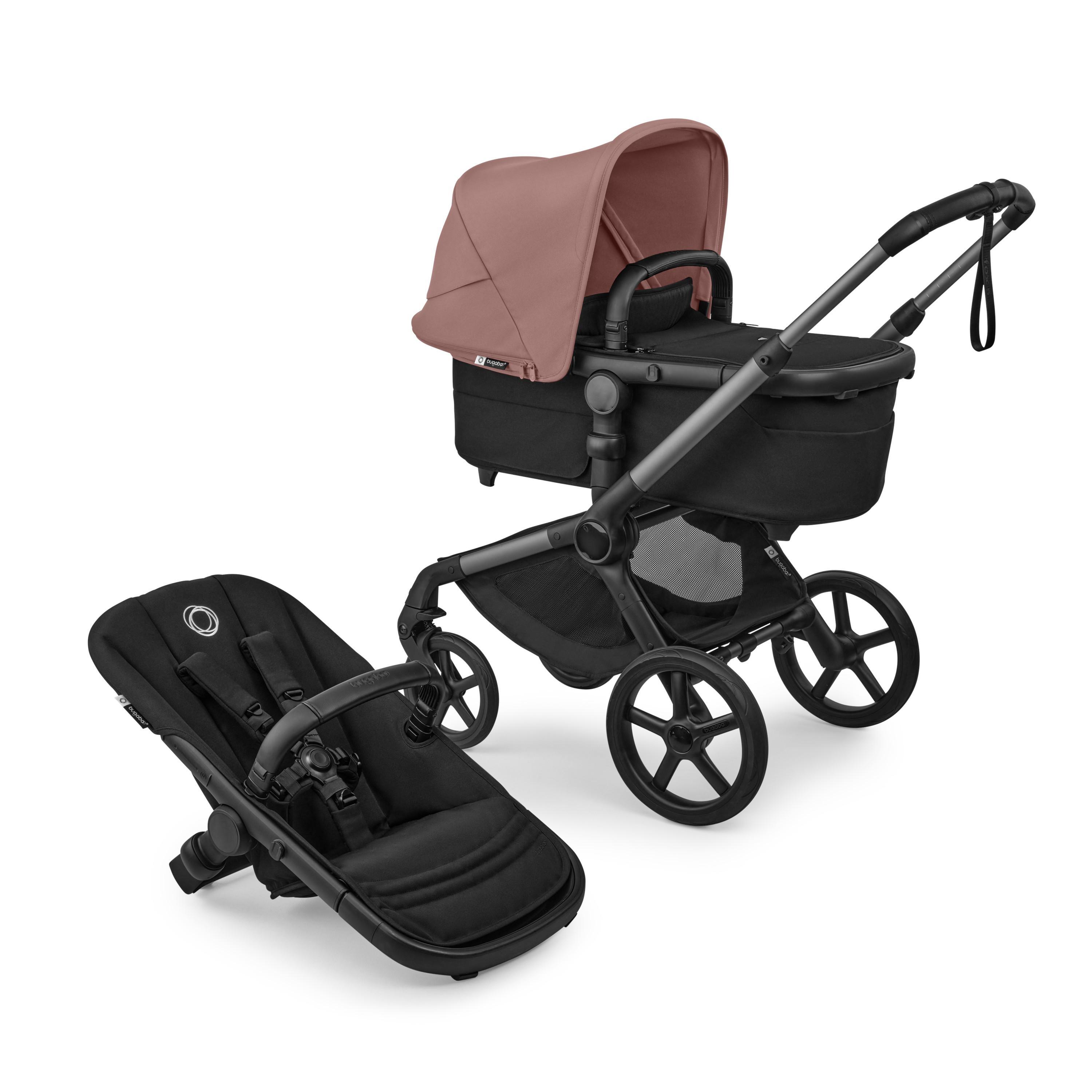 Bugaboo Fox 5 Renew 2in1 stroller set Graphite/Heritage Black,Dusty Pink - Bugaboo