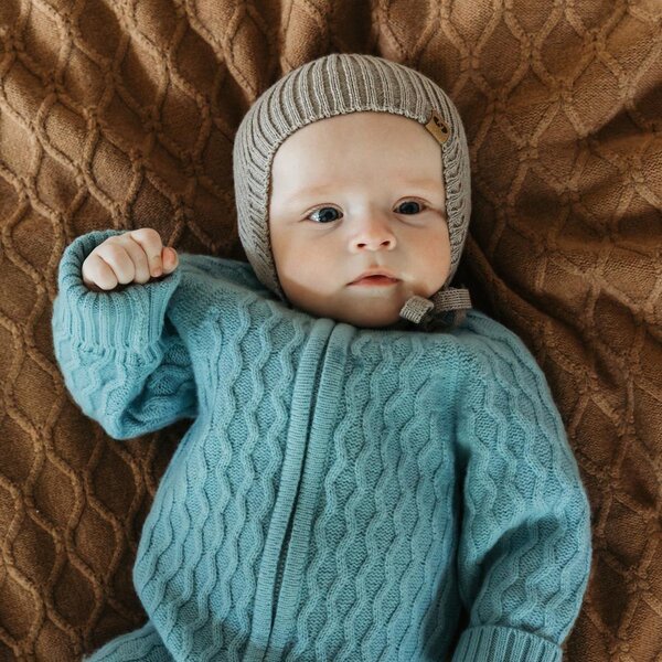 Tinynord ribbed bonnet Beka 36/40 Light Beige - Tinynord