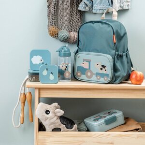 Done by Deer straw bottle Tiny farm 350 ml Blue - Done by Deer