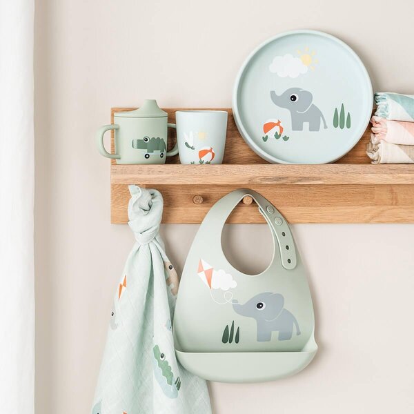 Done by Deer silicone bib Playground Green - Done by Deer