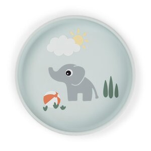 Done by Deer silicone Stick&Stay plate Playground Blue - Done by Deer