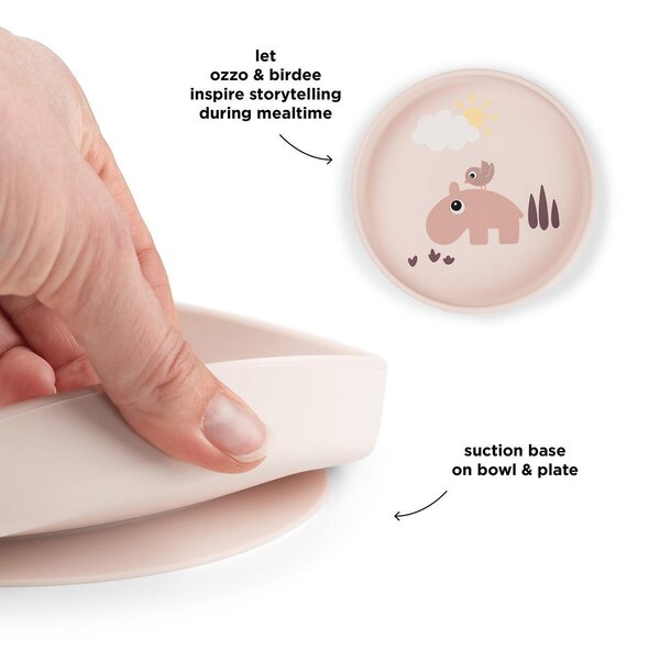 Done by Deer silicone Stick&Stay plate Playground Powder - Done by Deer