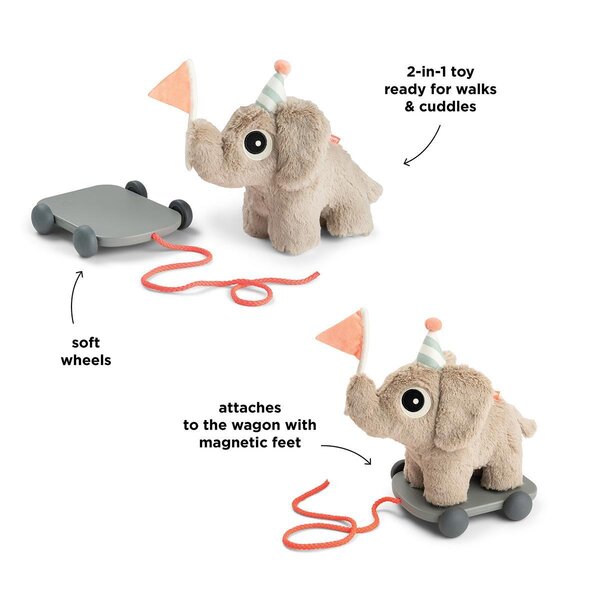 Done by Deer pull along 2-in-1 toy Elphee Sand - Done by Deer