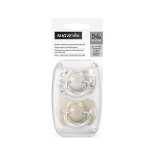 Suavinex 2x sxpro symmetrical soothers 0-6M Birdies Beige - Suavinex