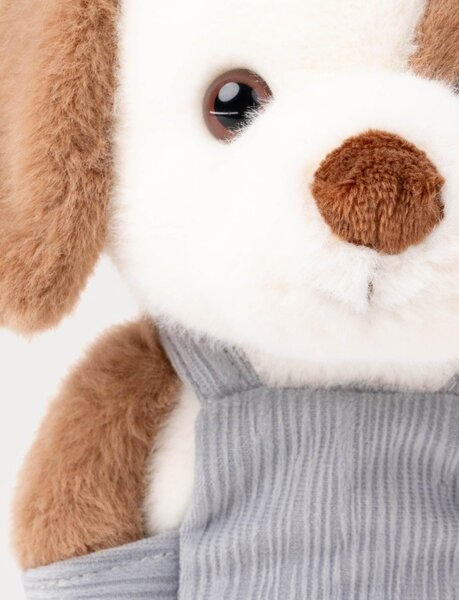 Teddykompaniet soft toy 22cm, Dog with Dungarees  - Teddykompaniet
