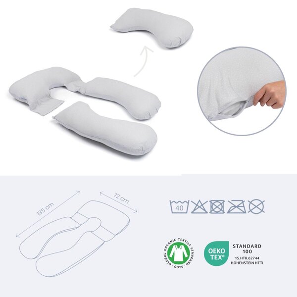 Doomoo Maxxy nursing pillow Dots Grey - Doomoo