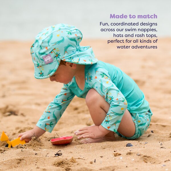 Bambino Mio Reversible Swim Hat 
0-12M, Crafty Croc - Bambino Mio