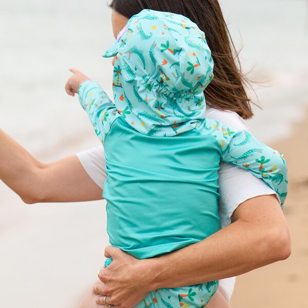 Bambino Mio Reversible Swim Hat 
0-12M, Crafty Croc - Bambino Mio