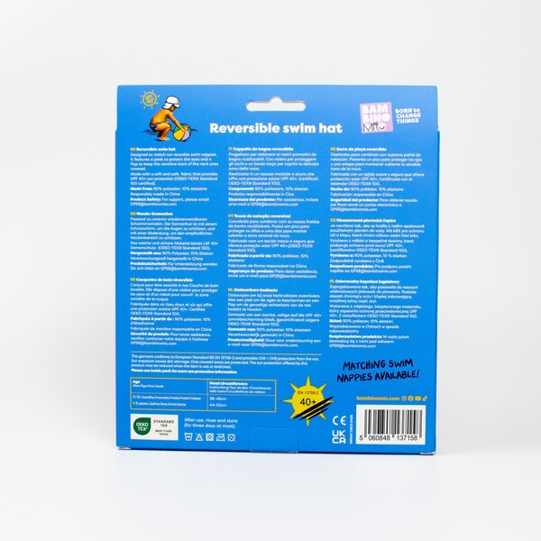 Bambino Mio Reversible Swim Hat 
0-12M, Crafty Croc - Bambino Mio