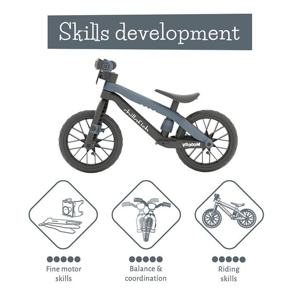 Chillafish BMXie Vroom balance bike Anthracite - Chillafish