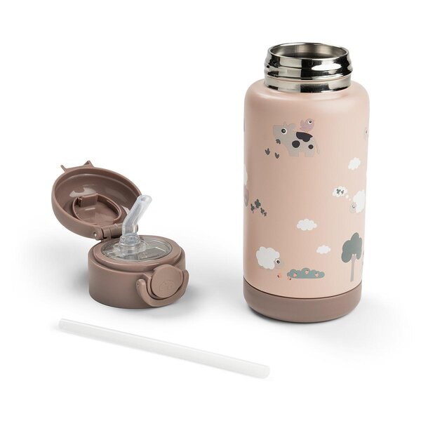 Done by Deer kõrrega termos Tiny farm 340ml Powder - Done by Deer